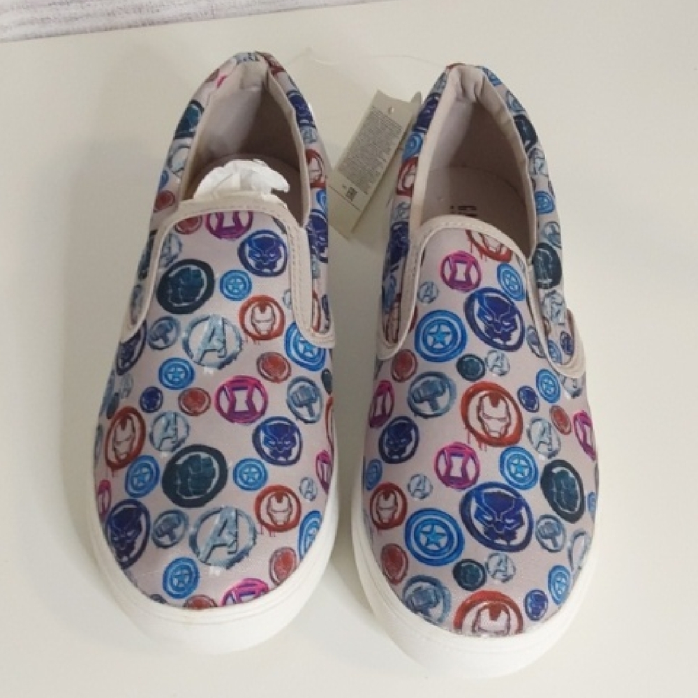 Marvel Kids Slip-On Sneakers - Blue and Red